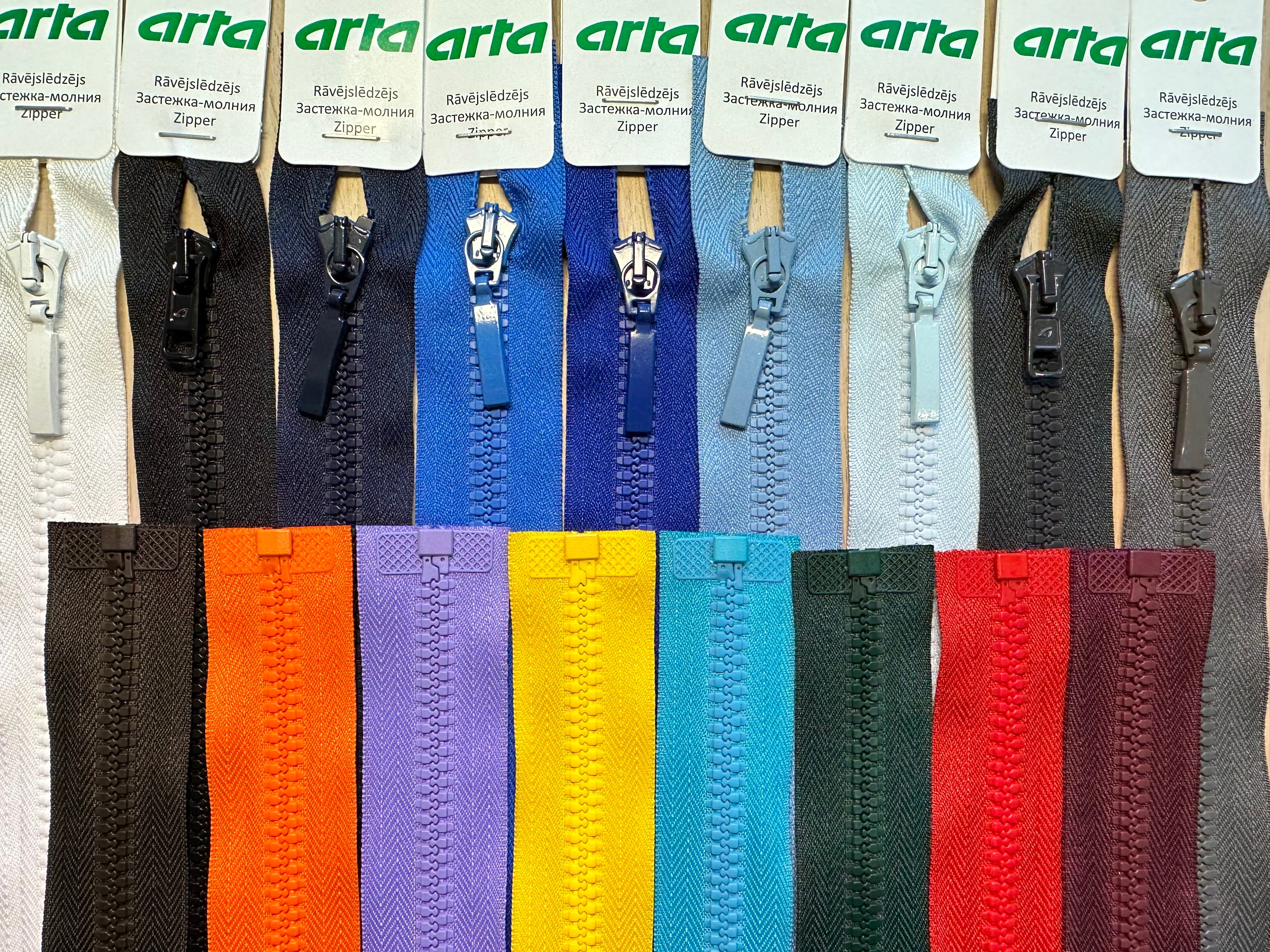 ARTA-F Tractor zipper 50cm bottom open, in different colors