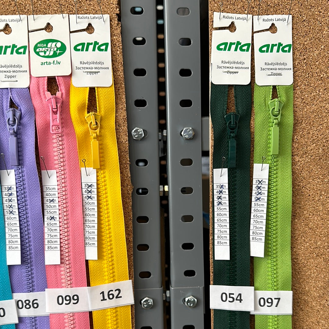 ARTA-F Tractor zipper 50cm bottom open, in different colors