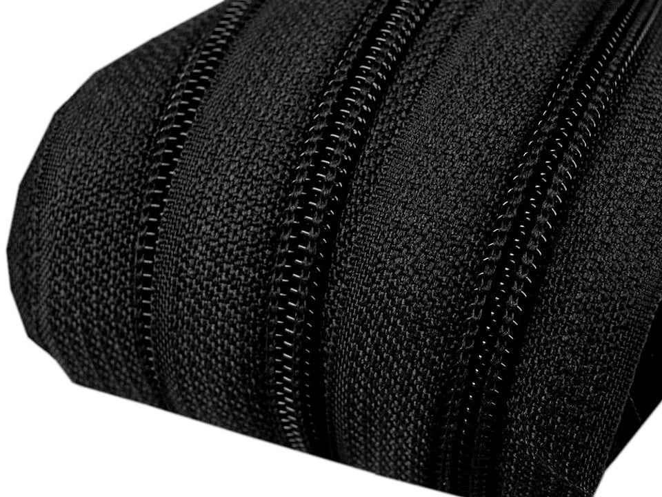 Nylon coil zipper 5mm by the meter