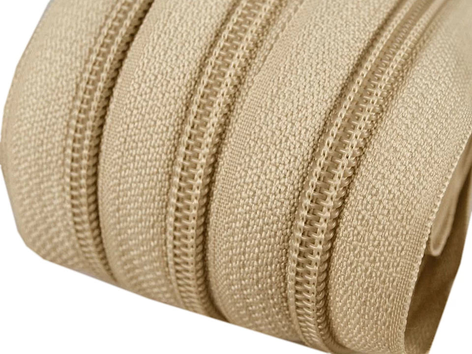 Nylon coil zipper 5mm by the meter